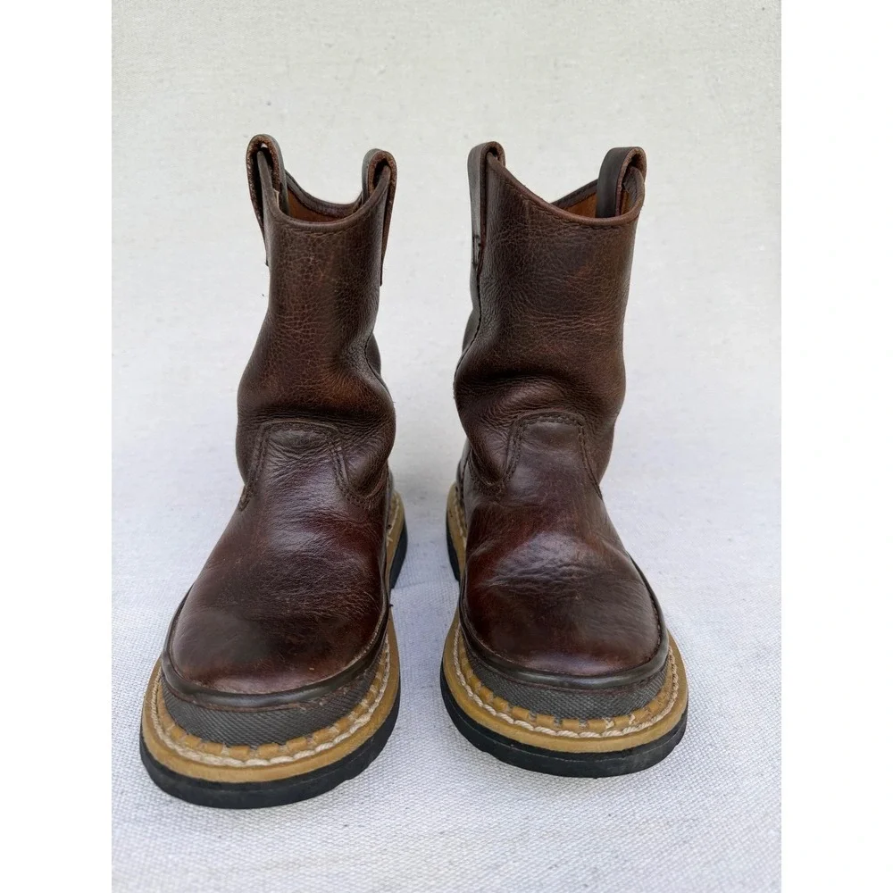 Georgia Boot Kids Little Georgia Giant Wellington Brown Leather Boots G204 10.5M